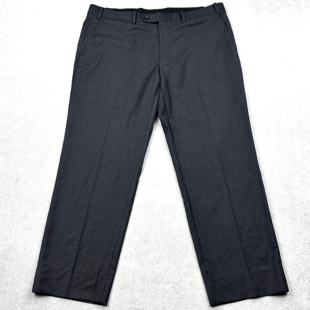 Lauren Ralph Lauren Pants Mens 38x30 Charcoal Grey 100% Wool Flat Front Cuffed